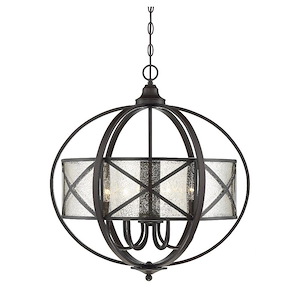 6 Light Pendant-Industrial Style with Contemporary and Rustic Inspirations-26 inches tall by 24 inches wide - 1145833
