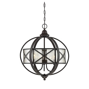 3 Light Pendant-Industrial Style with Contemporary and Rustic Inspirations-21 inches tall by 19 inches wide - 688631