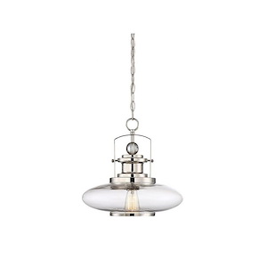 1 Light Pendant-Traditional Style with Vintage and Farmhouse Inspirations-13 inches tall by 15.5 inches wide