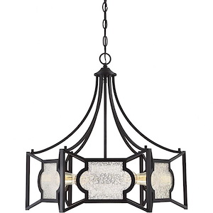 6 Light Chandelier-Rustic Style with Farmhouse and Transitional Inspirations-25 inches tall by 25 inches wide