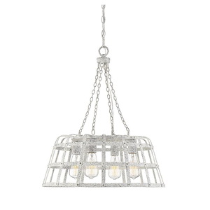 4 Light Pendant-Traditional Style with Shabby Chic and Coastal Inspirations-25.3 inches tall by 22 inches wide - 820669