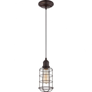 1 Light Mini-Pendant-Industrial Style with Rustic and Farmhouse Inspirations-8.5 inches tall by 4.5 inches wide