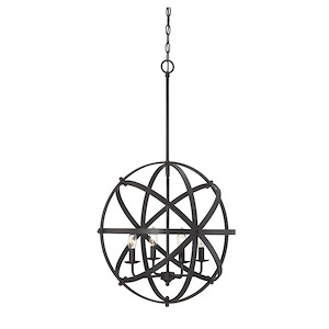 4 Light Pendant-Industrial Style with Contemporary and Transitional Inspirations-35 inches tall by 20 inches wide