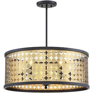 5 Light Pendant-Bohemian Style with Transitional and Modern Inspirations-10.25 inches tall by 24.5 inches wide - 1148628