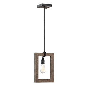 1 Light Mini Pendant-Industrial Style with Rustic and Farmhouse Inspirations-13.5 inches tall by 9.25 inches wide - 688600
