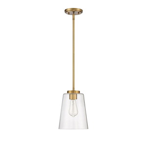 1 Light Mini-Pendant-11 inches tall by 8 inches wide - 1040538