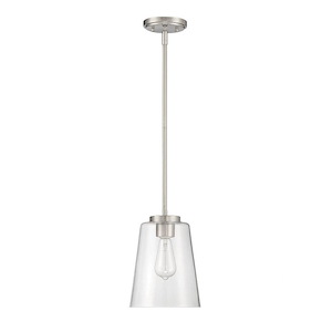 1 Light Mini-Pendant-11 inches tall by 8 inches wide