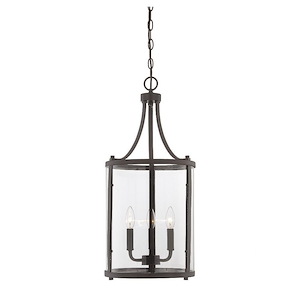 3 Light Small Foyer-Transitional Style with Traditional and Contemporary Inspirations-26 inches tall by 12 inches wide