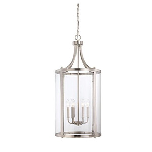 6 Light Medium Foyer-Transitional Style with Traditional and Contemporary Inspirations-34 inches tall by 16 inches wide