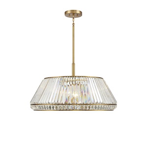 Pyramid - 6 Light Pendant In Glam Style-16 Inches Tall and 29 Inches Wide