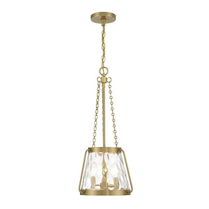 Crawford - 3 Light Pendant In Vintage Style-25.5 Inches Tall and 12 Inches Wide