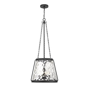 Crawford - 4 Light Pendant In Vintage Style-39.5 Inches Tall and 18 Inches Wide - 1279397