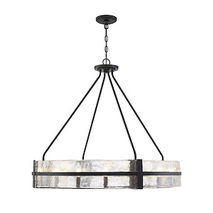 12 Light Pendant-Bohemian Style with Mission and Farmhouse Inspirations-31 inches tall by 36 inches wide