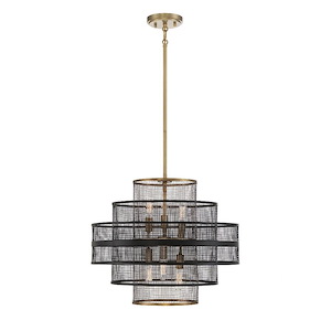 Kelvin - 6 Light Pendant In Industrial Style-16 Inches Tall And 20 Inches Wide