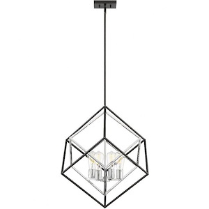 4 Light Pendant-Modern Style with Contemporary Inspirations-24.88 inches tall by 25 inches wide