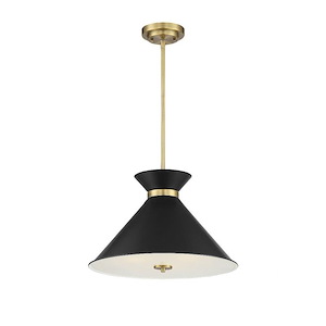 3 Light Pendant-Mid-Century Modern Style with Modern and Contemporary Inspirations-11 inches tall by 18 inches wide