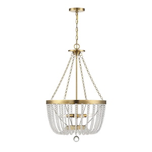 4 Light Pendant-Traditional Style with Glam and Transitional Inspirations-32.25 inches tall by 19.88 inches wide - 929636