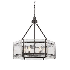 6 Light Pendant-Rustic Style with Transitional and Industrial Inspirations-27.13 inches tall by 27 inches wide - 495994
