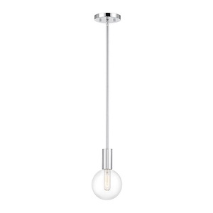 Wright - 1 Light Mini Pendant In Modern Style-9.75 Inches Tall and 5.75 Inches Wide