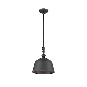 1 Light Pendant-Transitional Style with Farmhouse and Contemporary Inspirations-14 inches tall by 12 inches wide