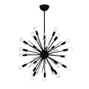 24 Light Chandelier-Mid-Century Modern Style with Contemporary and Bohemian Inspirations-22 inches tall by 22 inches wide