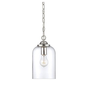 1 Light Pendant-Transitional Style with Contemporary and Farmhouse Inspirations-12 inches tall by 6.5 inches wide - 462082