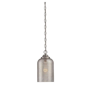 1 Light Pendant-Transitional Style with Contemporary and Farmhouse Inspirations-12 inches tall by 6.5 inches wide - 1217200