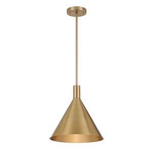 Pharos - 1 Light Pendant In Mid-Century Modern Style by Breegan Jane -13.25 Inches Tall and 13 Inches Wide