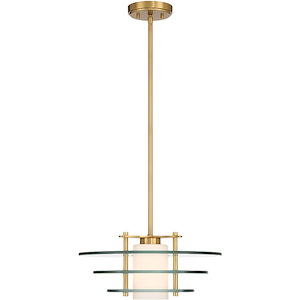 Newell - 1 Light Pendant In Mid-Century Modern Style-6.75 Inches Tall and 20 Inches Wide - 1325024