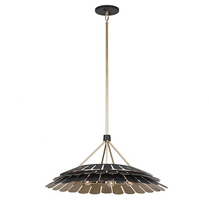 Turaco - 6 Light Pendant In Mid-Century Modern Style by Breegan Jane -13 Inches Tall and 30 Inches Wide