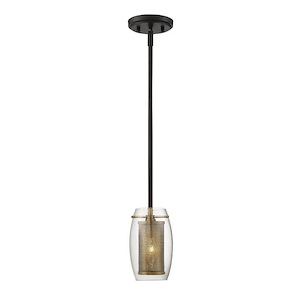 1 Light Mini Pendant-Traditional Style with Transitional and Contemporary Inspirations-7 inches tall by 4.75 inches wide - 688603