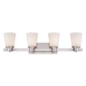 4 Light Bath Bar-Modern Style with Contemporary and Transitional Inspirations-8 inches tall by 31.75 inches wide