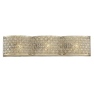 3 Light Bath Bar-Glam Style with Transitional and Bohemian Inspirations-5.5 inches tall by 24 inches wide