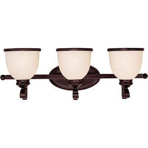 3 Light Bath Bar-Traditional Style with Transitional Inspirations-8.25 inches tall by 25 inches wide