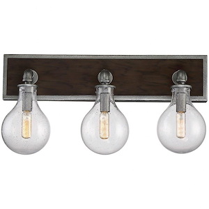 3 Light Bath Bar-Industrial Style with Eclectic and Nautical Inspirations-10.75 inches tall by 21.25 inches wide