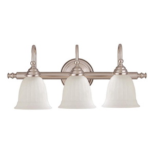 3 Light Bath Bar-Traditional Style with Transitional Inspirations-9 inches tall by 24 inches wide - 97032