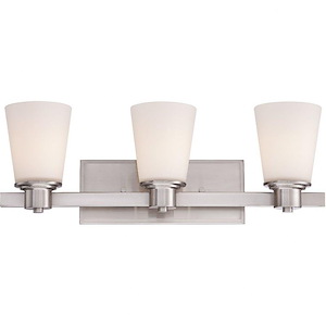 3 Light Bath Bar-Modern Style with Contemporary and Transitional Inspirations-8 inches tall by 23 inches wide