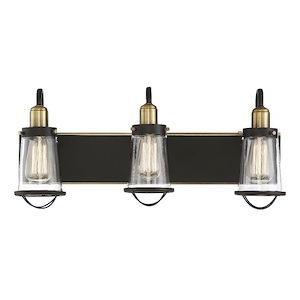 3 Light Bath Bar-Industrial Style with Nautical and Contemporary Inspirations-10 inches tall by 24 inches wide - 621140