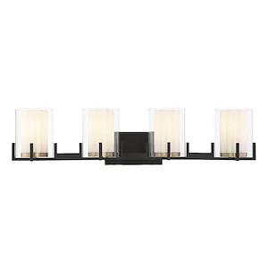 Eaton - 4 Light Bath Vanity In Contemporary Style-7.5 Inches Tall And 33 Inches Wide