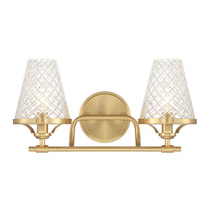 Candler - 2 Light Bath Vanity In Vintage Style-8.75 Inches Tall and 16.5 Inches Wide