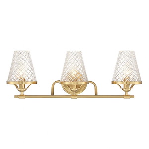 Candler - 3 Light Bath Vanity In Vintage Style-8.75 Inches Tall and 24 Inches Wide