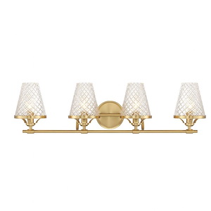 Candler - 4 Light Bath Vanity In Vintage Style-8.75 Inches Tall and 32 Inches Wide