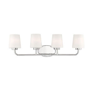4 Light Bath Vanity-Transitional Style with Modern and Mid-Century Modern Inspirations-9 inches tall by 31 inches wide