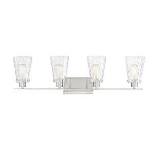 4 Light Bath Vanity-Transitional Style with Modern and Contemporary Inspirations-9.25 inches tall by 32.5 inches wide