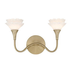 Florena - 2 Light Bath Vanity-9 Inch Tall and 16 Inch Wide - 1399672