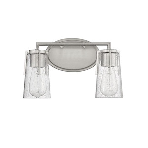 2 Light Bath Bar-8.5 inches tall by 14 inches wide