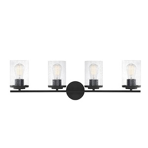4 Light Bath Vanity-Transitional Style with Modern and Contemporary Inspirations-9.5 inches tall by 31 inches wide