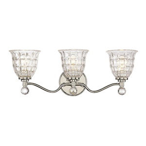 3 Light Bath Bar-Glam Style with Transitional and Traditional Inspirations-8.5 inches tall by 24 inches wide - 477838