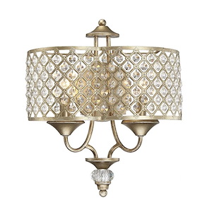 2 Light Wall Sconce-Glam Style with Transitional and Bohemian Inspirations-14.5 inches tall by 13 inches wide - 1146582
