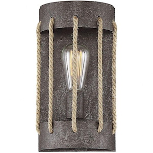 1 Light Wall Sconce-Industrial Style with Rustic and Farmhouse Inspirations-13 inches tall by 4.5 inches wide
